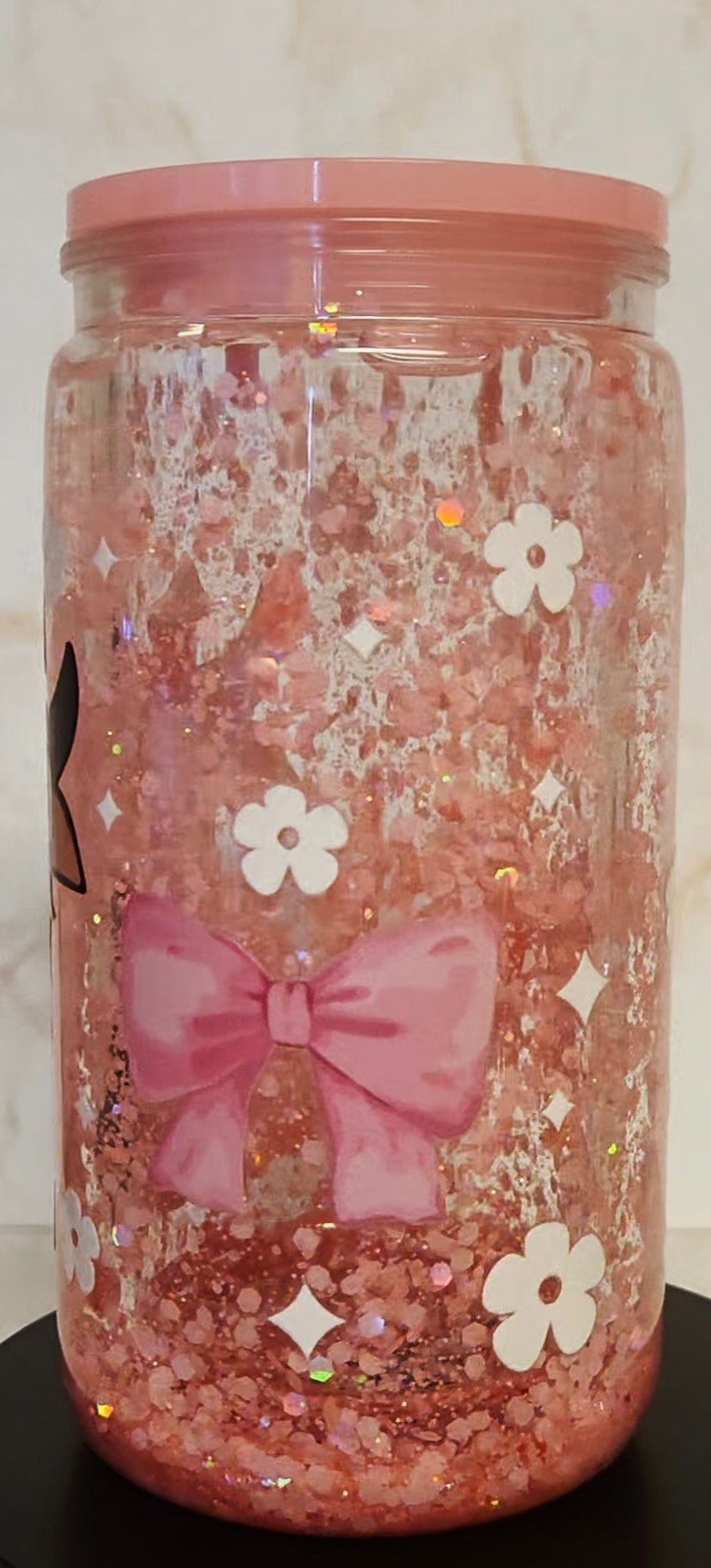 Highland Cow Pink Bow